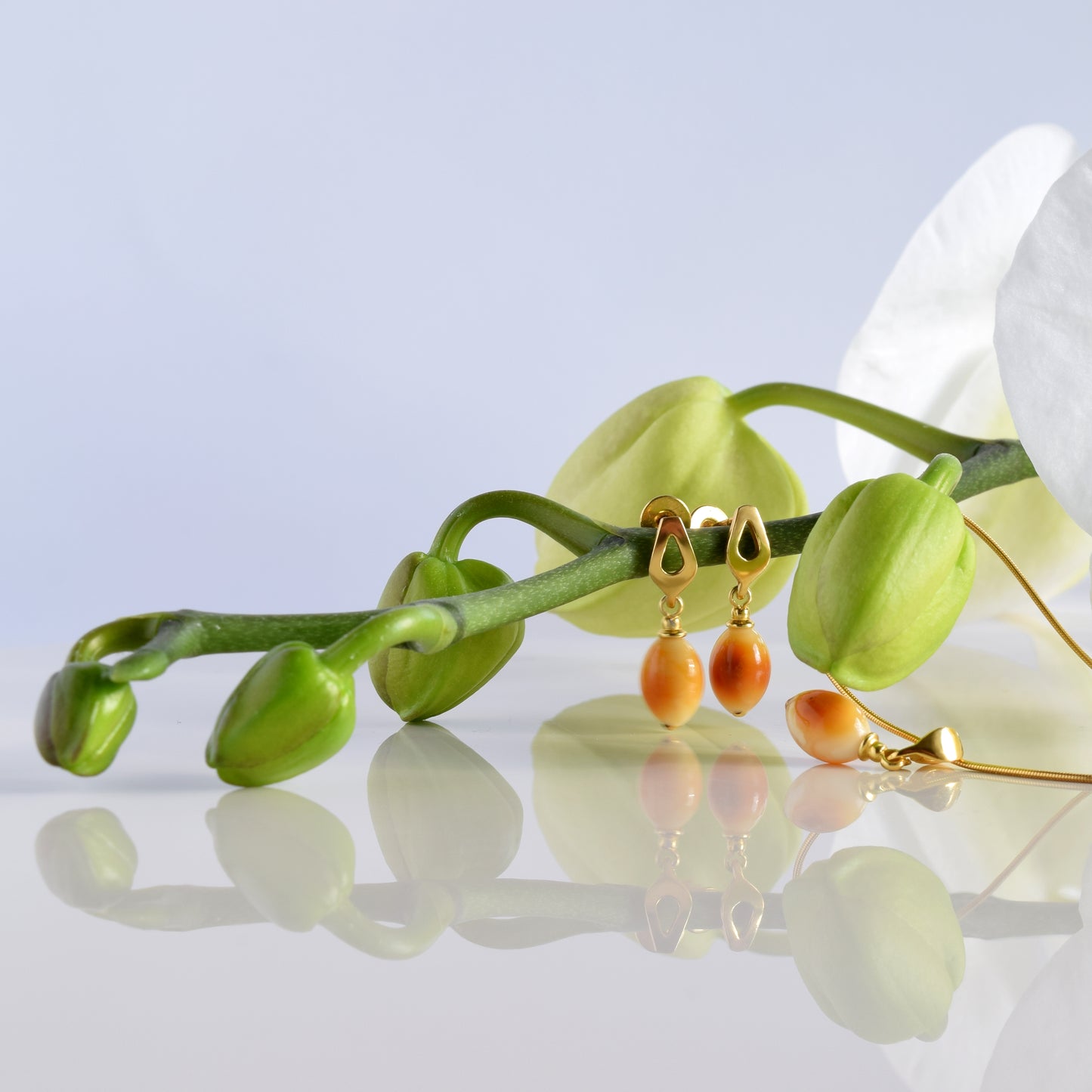 Minimalist Earrings with Unique Natural Amber