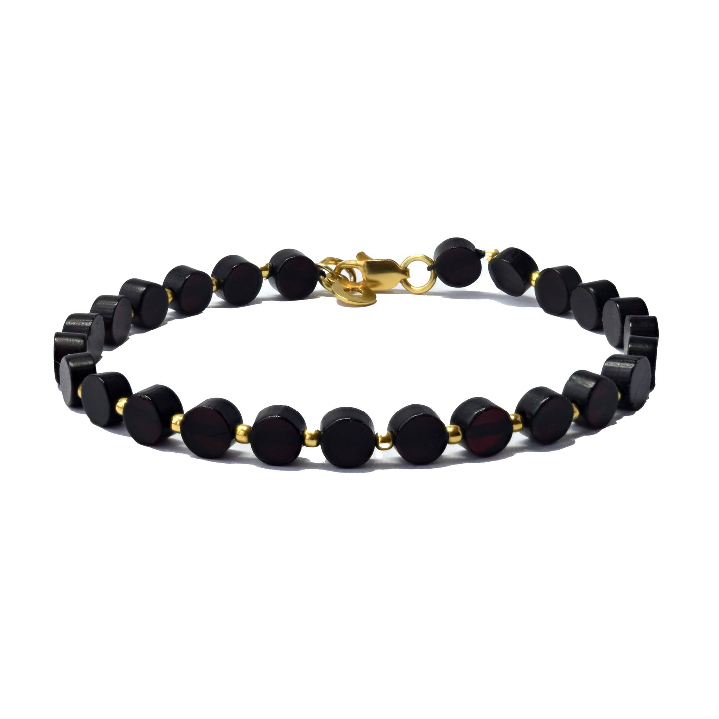 Black Amber Bracelet "FOREST PEARLS": Stylish Soft Elegance