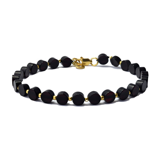 Black Amber Bracelet "FOREST PEARLS": Stylish Soft Elegance