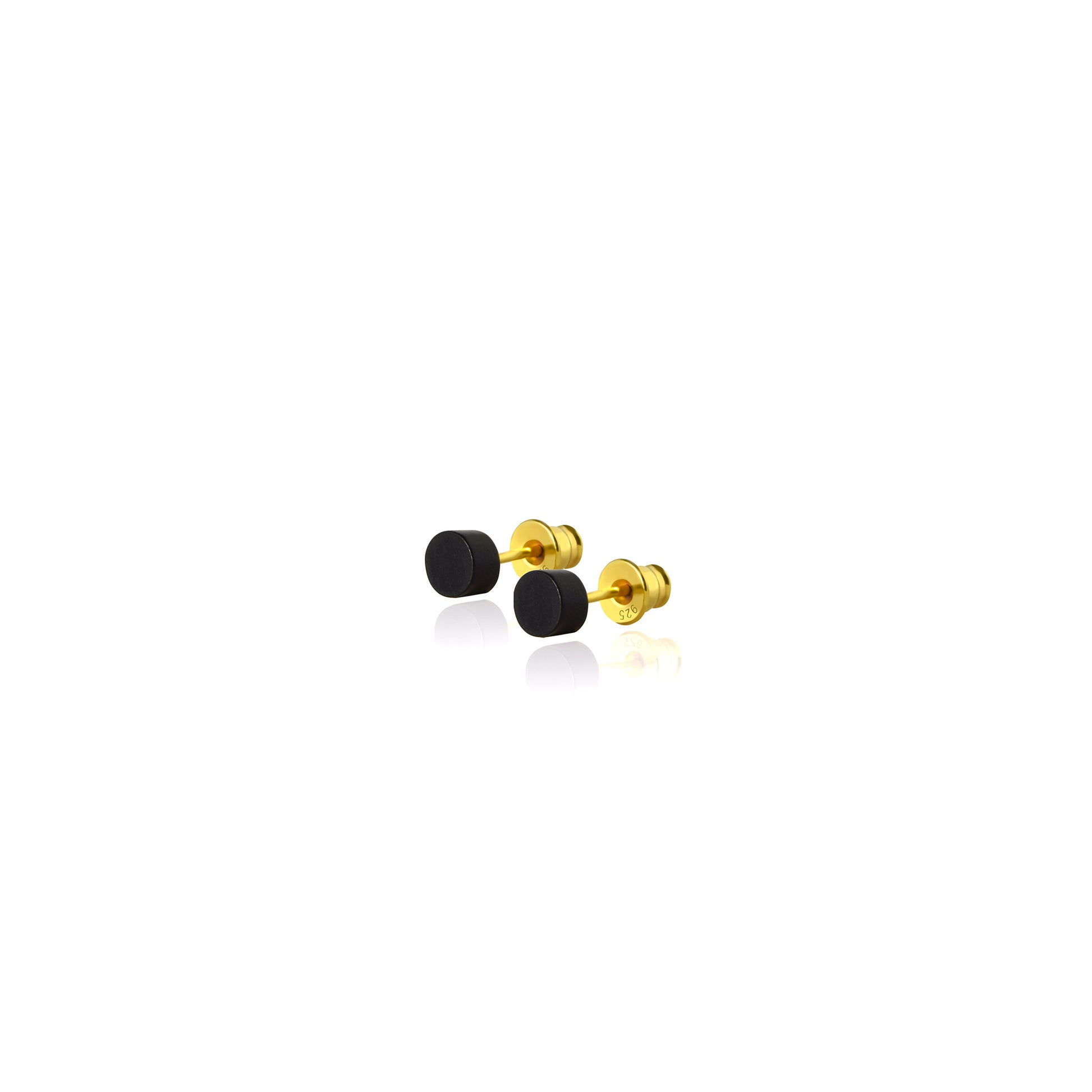 black baltic amber stud earrings minimalist jewelry style